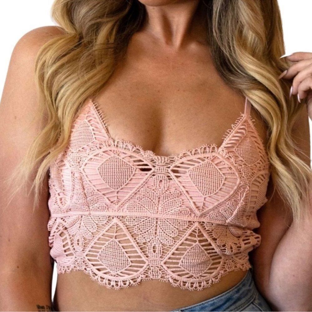 New Fleur caché pink bralette L